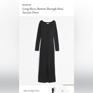 Abercrombie and fitch long sleeve button through maxi sweater dress